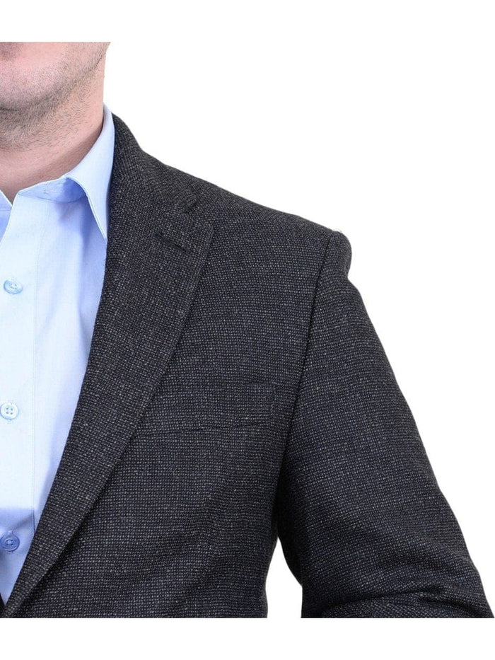 Tommy Hilfiger BLAZERS Tommy Hilfiger Trim Fit Charcoal Textured Soft Tailored Two Button Wool Blazer