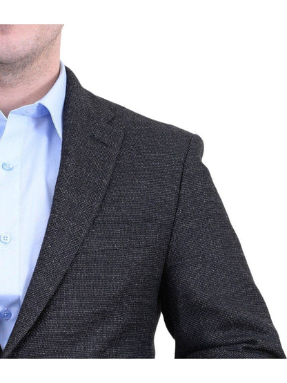 Tommy Hilfiger BLAZERS Tommy Hilfiger Trim Fit Charcoal Textured Soft Tailored Two Button Wool Blazer