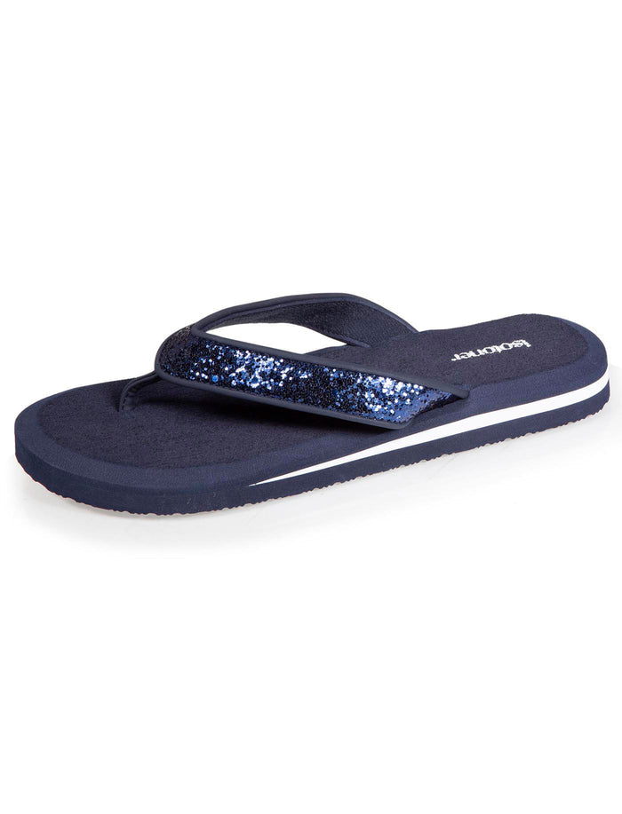 Tongs Femme confort YOGA à perles Marine