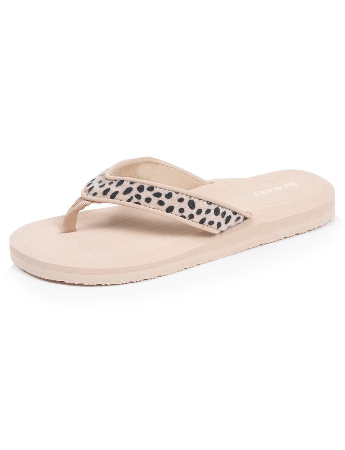 Tongs Femme yoga jungle Léopard beige