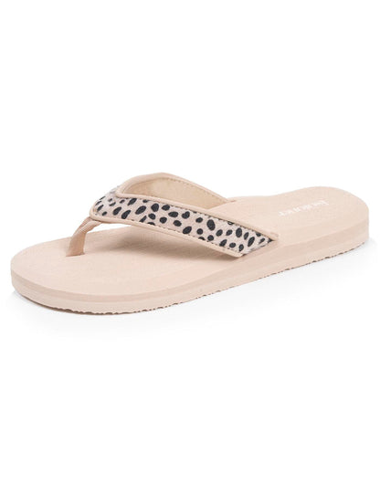 Tongs Femme yoga jungle Léopard beige