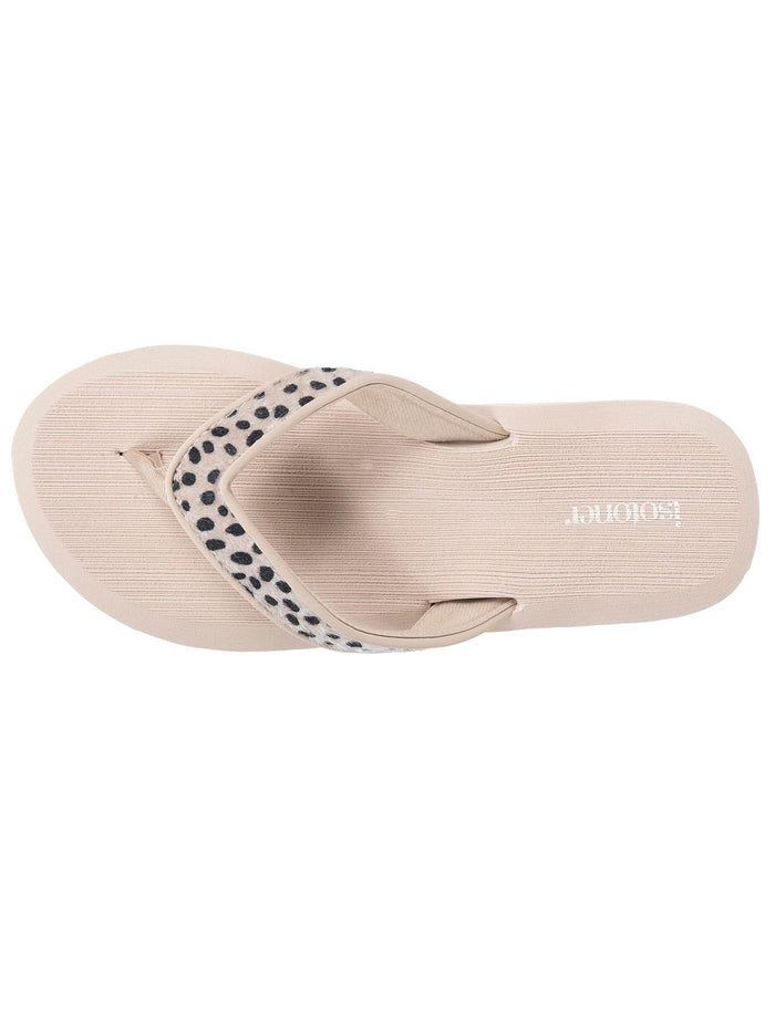 Tongs Femme yoga jungle Léopard beige