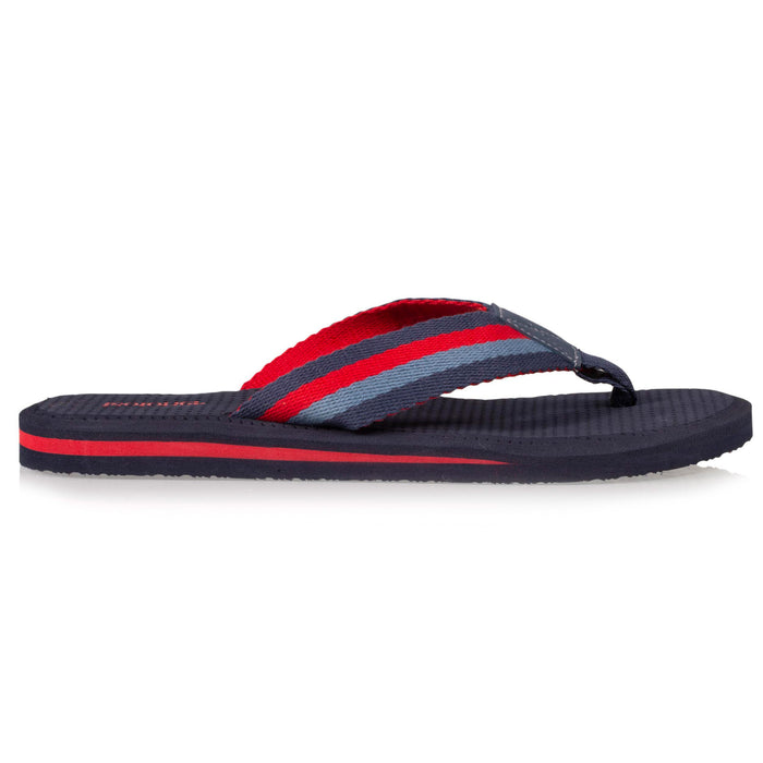Tongs tige large Homme rayure Marine