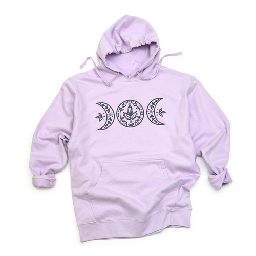 Triple Moon Embroidered Hoodie