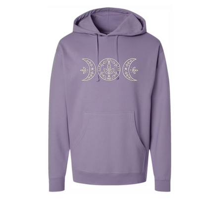 Triple Moon Embroidered Hoodie