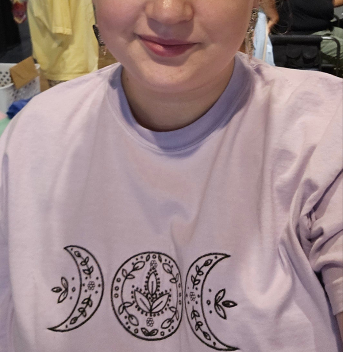 Triple Moon Embroidered Tee