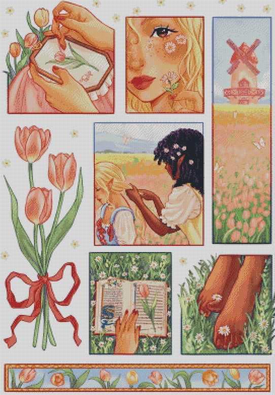 Tulips And Wildflowers