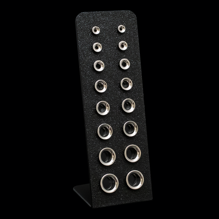 Upright Plug Display | Eco-Conscious Polylactide | 8G–00G Showcase - Khrysos Jewelry