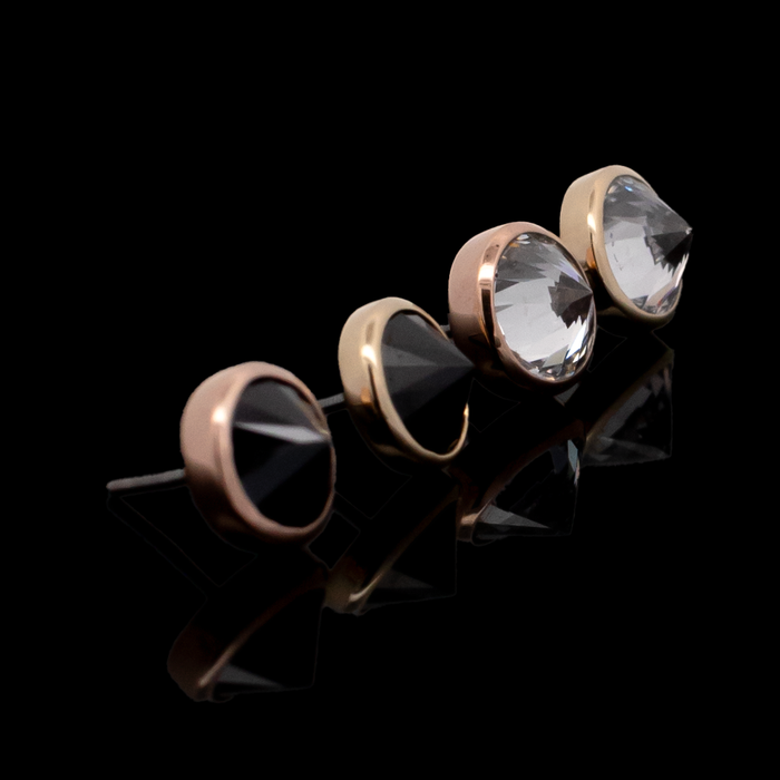 Valen - 14kt Gold Threadless End - Khrysos Jewelry
