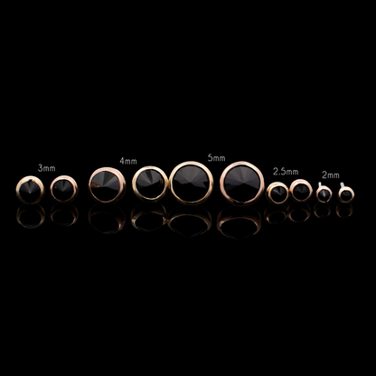 Valen - 14kt Gold Threadless End - Khrysos Jewelry