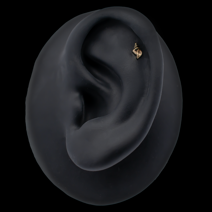Vela - 18kt Gold Threadless End - Khrysos Jewelry