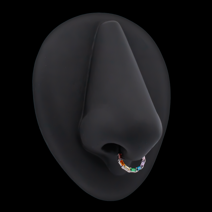 Victoria - Rainbow Hinged Ring - Khrysos Jewelry