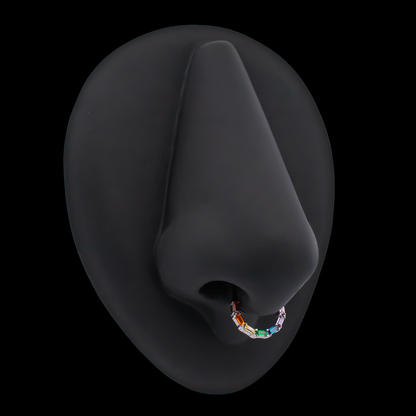 Victoria - Rainbow Hinged Ring - Khrysos Jewelry