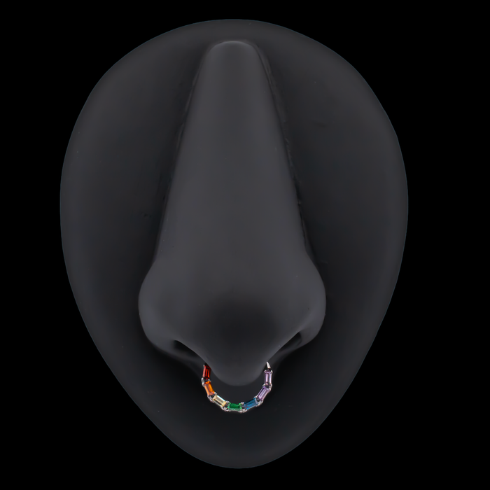 Victoria - Rainbow Hinged Ring - Khrysos Jewelry