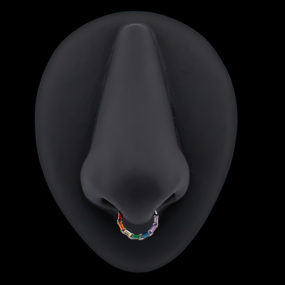 Victoria - Rainbow Hinged Ring - Khrysos Jewelry
