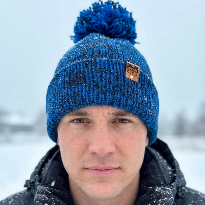 Wool Bobble Hat - Anam na Mara Edition - Gorm Loch