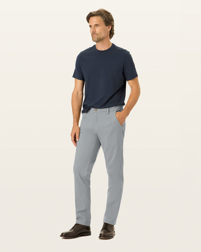 Front view of model wearing High-Rise Workday Khakis, Slim Fit.