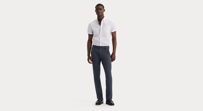 View of model wearing Harris India Ink Workday Khakis, Slim Fit.