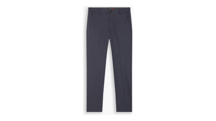 Front view of model wearing Harris India Ink Workday Khakis, Slim Fit.