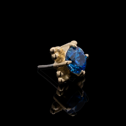 Wren - 18kt Gold Threadless End - Khrysos Jewelry