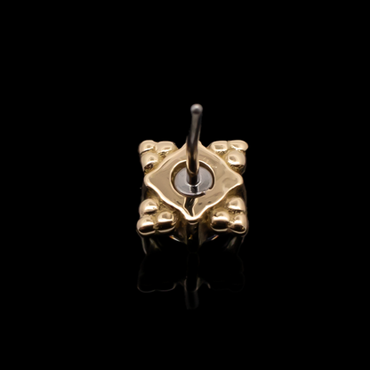Wren - 18kt Gold Threadless End - Khrysos Jewelry