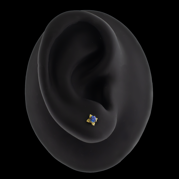 Wren - 18kt Gold Threadless End - Khrysos Jewelry