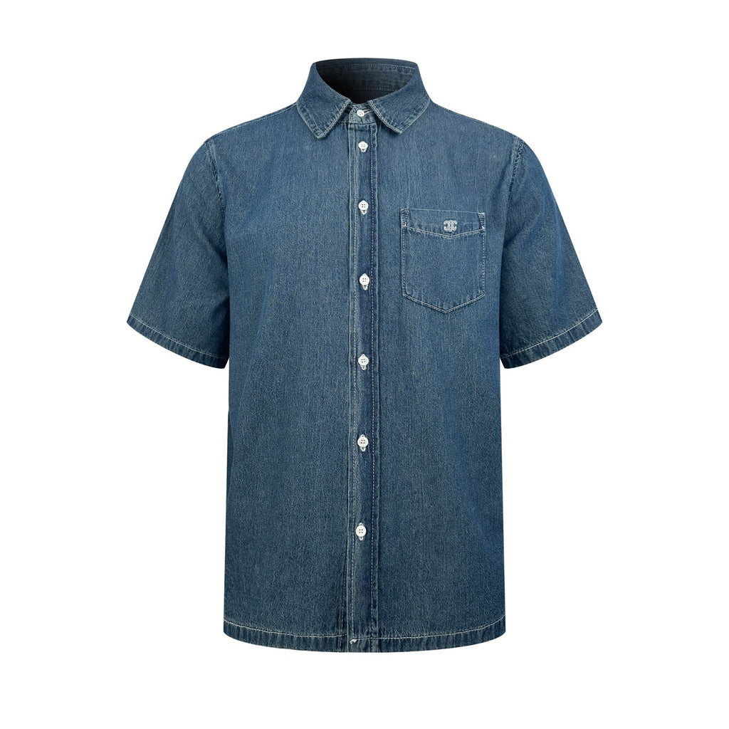 2026 New Ce Embroidered Denim Short-Sleeved Shirt (BB810-A80)