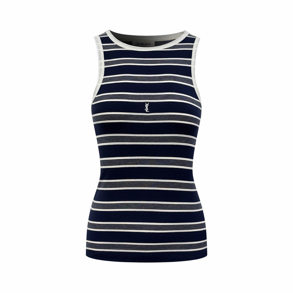 2026 Women’s Saint L Logo Embroidered Striped Tank Top (FF728)