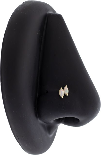 Zafira - 14KT Gold Threadless End - Khrysos Jewelry