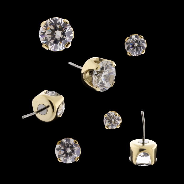 Yellow Gold / White / 4mm