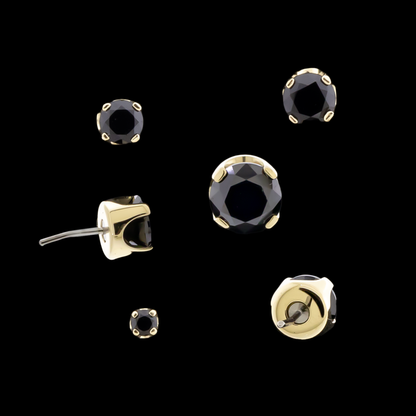 Yellow Gold / Black / 4mm