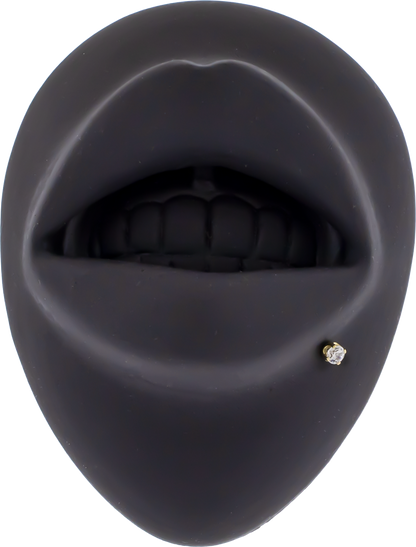 Zarela – 14kt Gold Flat Back Prong-Set Zirconia - Khrysos Jewelry