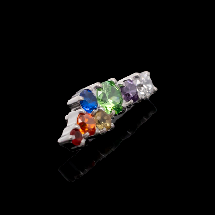 Zoe - 16G Rainbow Internally Threaded End - Khrysos Jewelry