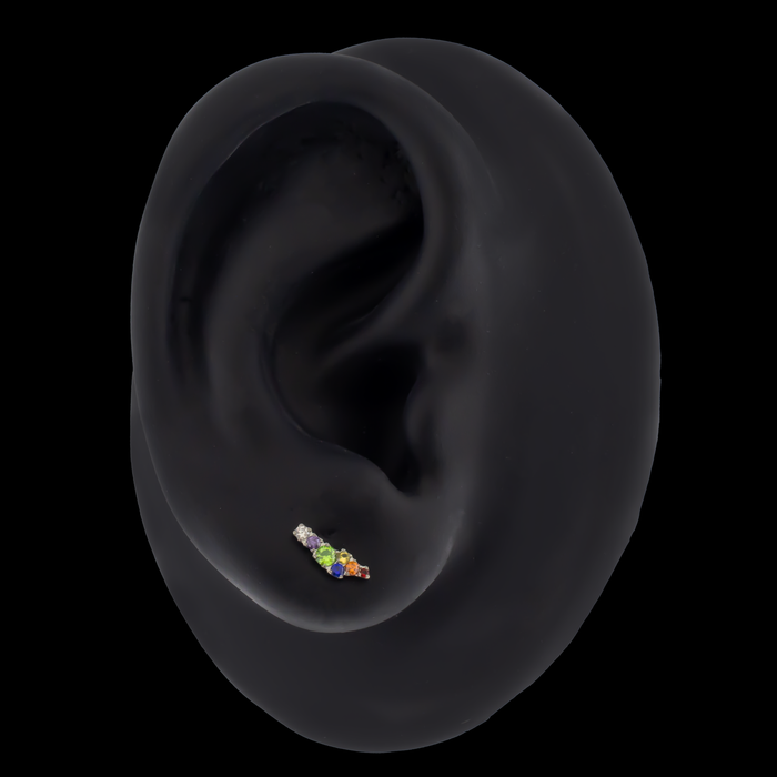 Zoe - 16G Rainbow Internally Threaded End - Khrysos Jewelry