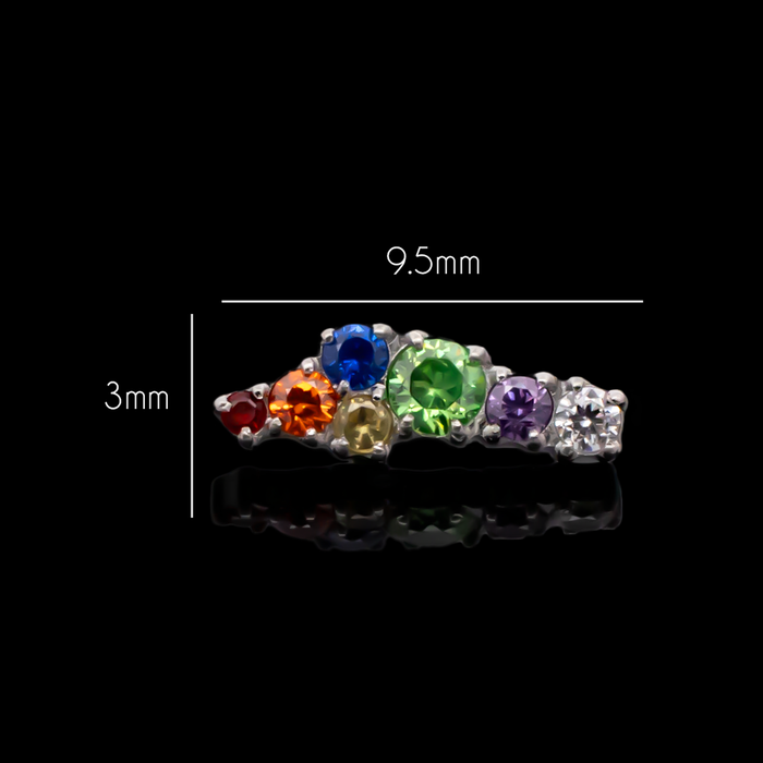 Zoe - 16G Rainbow Internally Threaded End - Khrysos Jewelry